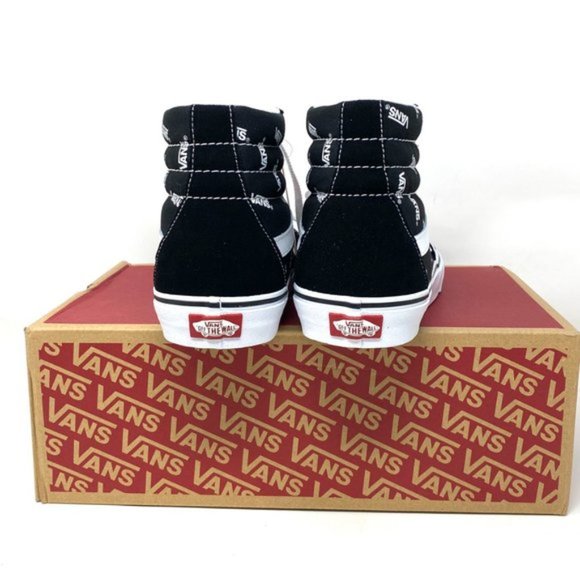 Vans Sk8 Hi Men's Size Canvas High Top Black Skateboarding White VN0A32QGQW7 - Picture 7 of 11